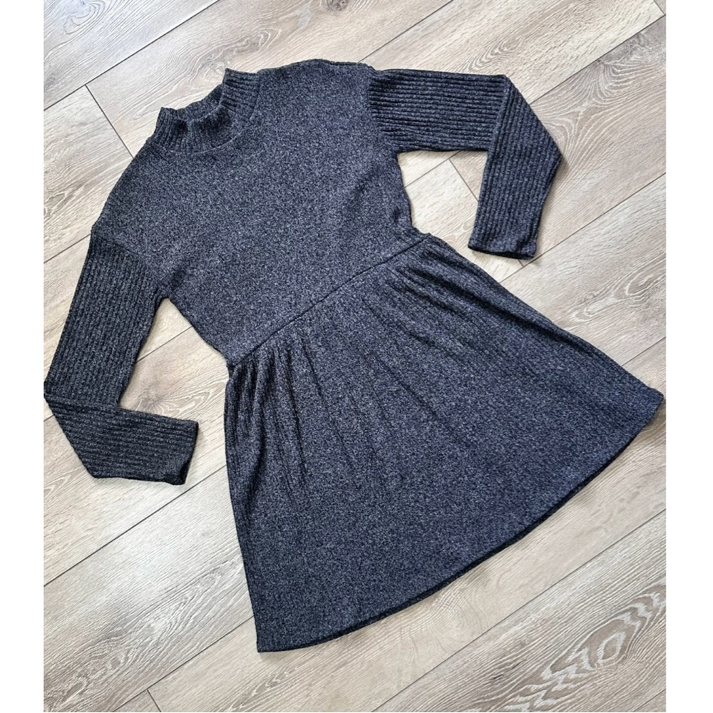 Roolee Mock Neck Long Sleeve Sweater Dress